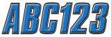 Hardline Products Factory Matched Series 800 Decals BLBLK800 Decals, 800, Number/Letter Combos, Vinyl, Blue/Black, 2 in Width, 3 in Length, Kit thumbnail 1