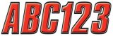 Hardline Products Factory Matched Series 800 Decals REBLK800 Decals, 800, Number/Letter Combos, Vinyl, Red/Black, 2 in Width, 3 in Length, Kit thumbnail 1