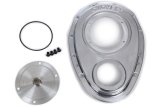 Cloyes Quick Button Two-Piece Timing Covers 9-227 Cover, 2-Piece, Adjustable Cam Button, Aluminum, Chevy, Small Block with Big Block Cam and/or Crank Snout thumbnail 2