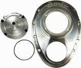 Cloyes Quick Button Two-Piece Timing Covers 9-229 Cover, Button, 2-piece, Aluminum, Natural, Logo, Gaskets, Chevy, 350, Long, Kit thumbnail 1