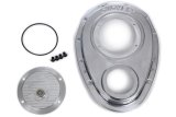 Cloyes Quick Button Two-Piece Timing Covers 9-229 Cover, Button, 2-piece, Aluminum, Natural, Logo, Gaskets, Chevy, 350, Long, Kit thumbnail 2