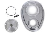 Cloyes Quick Button Two-Piece Timing Covers 9-221 Cover, 2-Piece, Adjustable Cam Button, Aluminum, Natural, Chevy, Non-Factory Roller Small Block, Each thumbnail 3