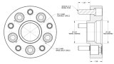 Spidertrax Off-Road Wheel Adapters WHS035 Adapters, Billet Aluminum, Blue Anodized, 1.5 in. Thick, 5 x 4.50 in. to 5 x 5 in. Bolt Pattern, Jeep, Pair thumbnail 1