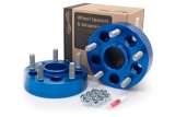 Spidertrax Off-Road Wheel Adapters WHS035 Adapters, Billet Aluminum, Blue Anodized, 1.5 in. Thick, 5 x 4.50 in. to 5 x 5 in. Bolt Pattern, Jeep, Pair thumbnail 2
