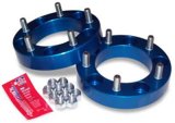 Spidertrax Off-Road 1.25 inch Wheel Spacers WHS003 Spacers, Billet Aluminum, Blue Anodized, in. Thick, 5 x 5.50 in. Bolt Pattern, Jeep, Ford, International, Pair thumbnail 1