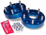 Spidertrax Off-Road 1.25 inch Wheel Spacers WHS002 Spacers, Billet Aluminum, Blue Anodized, in. Thick, 5 x 4.50 in. Bolt Pattern, Jeep, Pair thumbnail 1