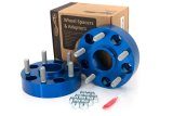 Spidertrax Off-Road 1.75 inch Wheel Spacers WHS024 Spacers, Billet Aluminum, Blue Anodized, in. Thick, 5 x 5 in. Bolt Pattern, Jeep, Pair thumbnail 1