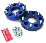 Spidertrax Off-Road Wheel Adapters WHS012 Adapters, Jeep 5 x 5 in. to Jeep CJ 5 x 5.5 in. Conversion, Billet Aluminum, Blue Anodized, Pair thumbnail 1
