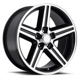 REV Wheels 652 Series OE Replica Gloss Black Machined IROC 18x8 Wheel, Series, Replica, 18 in. x 8 in., Aluminum, Machined, 5 x 4.75 in. Bolt Circle, 4 in. Backspace, Each thumbnail 1