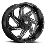 REV Wheels 895 Series Offroad Gloss Black Machined 20x9 Wheel, Series, Offroad, 20 in. x 9 in., Cast Aluminum, Black, Machined, 6 x 5.5 in. Bolt Circle, 4.53 in. Backspace, Each thumbnail 1