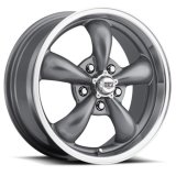 REV Wheels 100 Classic Series Anthracite 15x6 Wheel, Classic, 15 in. x 6 in., Aluminum, Anthracite, 5 x 4.75 in. Bolt Circle, 3.5 in. Backspace, Each thumbnail 1