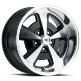 REV Wheels 109 Classic Magnum Series Gloss Black Polished 18x8 Wheel, Classic, 18 in. x 8 in., Aluminum, Black/Polished, 5 x 4.75 in. Bolt Circle, 4.5 in. Backspace, Each thumbnail 1
