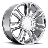 REV Wheels 585 Series OE Replica Chrome 24x10 Wheel, Series, Replica, 24 in. x 10 in., Aluminum, Chrome, 6 x 5.5 in. Bolt Circle, 6.68 in. Backspace, Each thumbnail 1