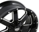 REV Wheels 885 Series Offroad Gloss Black Machined 17x9 Wheel, Series, Offroad, 17 in. x 9 in., Aluminum, Machined, 6 x 5.5 in. Bolt Circle, 5 in. Backspace, Each thumbnail 6
