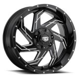 REV Wheels 895 Series Offroad Gloss Black Machined 20x12 Wheel, Series, Offroad, 20 in. x 12 in., Aluminum, Machined, 6 x 5.5 in. Bolt Circle, 8.23 in. Backspace, Each thumbnail 1