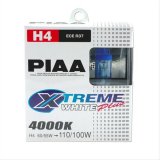 PIAA Xtreme White Plus Light Bulbs 15224 Bulbs, Plus, H4, 55/60 Watts, Cool White, Pair thumbnail 2