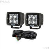 PIAA Quad Series Light Pods 26-06603 Auxiliary Light, LED Cube Kit in Spot Beam w/ Harness thumbnail 3