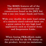 FK RSMX Series Rod Ends RSMX12T End, Series, 7/8 in.-14, Male Threads, 3-piece, Alloy Steel, 0.750 in. Bore, Each thumbnail 2