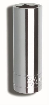 Gorilla Thin Wall Sockets 34SKT Drive Socket, Wall, Vanadium Steel, Chrome, 1/2 in. Drive, 6-Point, Each thumbnail 1