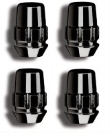 Gorilla Wheel Lock Systems 71641NBC Lug Nuts, Conical Seat, 14mm x 1.50 RH, Closed End, Locking, Black Chrome Steel, Set of 4 thumbnail 1