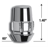 Gorilla Wheel Locks 71671N Lug Nuts, Conical Seat, 7/16 in. x 20 RH, Closed End, Locking, Chrome Plated Steel, Set of 4 thumbnail 2