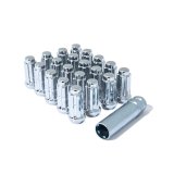 Gorilla Lug Nuts K5CS-00012GR Nuts, 5 Wheels, 1/2 in.-20 Thread, Spline Drive. Chrome, Set of 20 thumbnail 1
