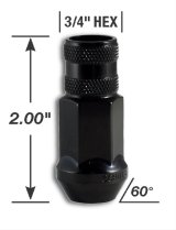 Gorilla Race Lug Nuts 45038BC-20 Nuts, Race, Conical Seat, Bulge, 12mm x 1.50 RH, Open End, Black Chrome Steel, Set of 20 thumbnail 2