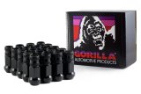 Gorilla Race Lug Nuts 45038BC-20 Nuts, Race, Conical Seat, Bulge, 12mm x 1.50 RH, Open End, Black Chrome Steel, Set of 20 thumbnail 3
