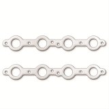 Remflex Exhaust Header Gasket Sets 2048 Gaskets, and Manifold Gaskets, Round Port, Graphite, for Use with Raised Weld Bead Headers, Chevy, LS, Pair thumbnail 1