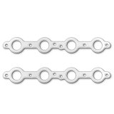 Remflex Exhaust Header Gasket Sets 2048 Gaskets, and Manifold Gaskets, Round Port, Graphite, for Use with Raised Weld Bead Headers, Chevy, LS, Pair thumbnail 2