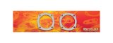 Remflex Collector Gaskets 8064 Gaskets, Graphite, 4-Hole, 3.875 in. Inside Diameter, Lemon Header Pattern, Pair thumbnail 2