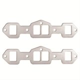 Remflex Exhaust Header Gasket Sets 11-001 and Manifold Gaskets, Rectangular Port, Graphite, Designed for Use with Square End Ports, Oldsmobile, Olds V8, Olds Diesel V8, Set thumbnail 1
