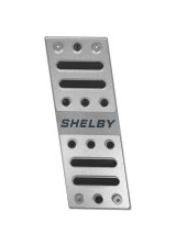 Drake Shelby Aluminum Pedal Covers FS3Z-6112020-BL Cover, Aluminum, Polished, Footrest Pedal, Shelby, Ford, Each thumbnail 1