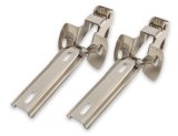Drake Hood Hinges for 1979-1993 MUSTANG - D9ZZ-16796-S Hinges, 304 Stainless Steel, Polished, Ford, Pair thumbnail 1