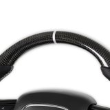 Drake Steering Wheels CH950-19 Wheel, Carbon Fiber with Leather Grips, 3 Spoke, Flat Bottom, Silver Stitching, Heated, Reuse Airbag and Factory Controls, Black, Dodge, Each thumbnail 4
