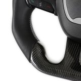 Drake Steering Wheels CH950-19 Wheel, Carbon Fiber with Leather Grips, 3 Spoke, Flat Bottom, Silver Stitching, Heated, Reuse Airbag and Factory Controls, Black, Dodge, Each thumbnail 5