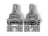 Drake Radiator Brackets for 1987-1993 MUSTANG - E7SZ-8A193-S Mounting Bracket, Stainless Steel, Polished, Ford, Mustang, Pair thumbnail 1