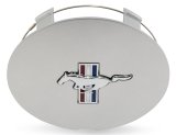Drake Wheel Center Caps F1ZZ-1130-A Hub Cap, Plastic, Matte Argent Finish, Flat, Snap-on, Mustang Bar and Pony Logo, Ford, Each thumbnail 5