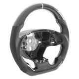 Drake Steering Wheels for 2014-2019 CORVETTE - CV950-21 Wheel, Carbon Fiber with Leather Grips, 3 Spoke, Flat Bottom, Silver Stitching, Reuse Airbag and Factory Controls, Chevrolet, Corvette, Each thumbnail 4