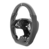 Drake Steering Wheels for 2014-2019 CORVETTE - CV950-21 Wheel, Carbon Fiber with Leather Grips, 3 Spoke, Flat Bottom, Silver Stitching, Reuse Airbag and Factory Controls, Chevrolet, Corvette, Each thumbnail 5