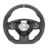 Drake Steering Wheels for 2014-2019 CORVETTE - CV950-21 Wheel, Carbon Fiber with Leather Grips, 3 Spoke, Flat Bottom, Silver Stitching, Reuse Airbag and Factory Controls, Chevrolet, Corvette, Each thumbnail 7