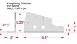 Kirkey Seat Mounting Brackets 99214 Mount, Aluminum, Natural, 3/16 in. Thickness, Pair thumbnail 3