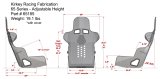 Kirkey 65 Series Seat and Cover Kits 65185KIT Combo, Seat, Black Cover, Cloth, Kit thumbnail 2