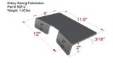 Kirkey Seat Mounting Brackets 99212 Mount, Rear of Seat, Aluminum, Natural, 3/16 in. Thickness, 38, 39, 41, 55, and 65 Series Seats, Each thumbnail 2