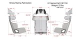 Kirkey 81 Series Aluminum Road Race Seat and Cover Kits 81150KIT Bucket Seats, Kits, 20 degree Layback, Black Tweed Cover, 32 in. Height, 15 in. Hip Width, Each thumbnail 1