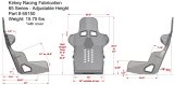 Kirkey 65 Series Seat and Cover Kits 65150KIT Combo, Seat, Black Cover, Cloth, Kit thumbnail 2