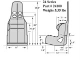 Kirkey 24 Series Aluminum Child Seats 24100 Seat, Aluminum, Seat, Midget, High Back, 8 Degree Layback, 11 in. Hip Width, Each thumbnail 1