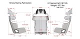 Kirkey 81 Series Aluminum Road Race Seat and Cover Kits 81185KIT Bucket Seats, Kits, 20 degree Layback, Black Tweed Cover, 34.250 in. Height, 18.50 in. Hip Width, Each thumbnail 1