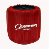 Outerwears Prefilters 20-1085 Pre-Filter, Water Repellent, Polyester, Red, 10.5 in. Diameter, 10.5 in. Height, Each thumbnail 1