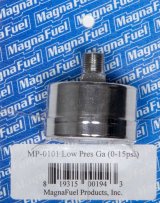 MagnaFuel Analog Fuel Pressure Gauges MP-0101 Gauge, Pressure, 0-15 psi, 1 1/2 in., Analog, Mechanical, Black Face, Each thumbnail 2